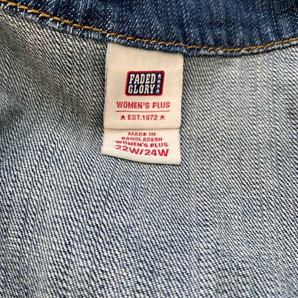 Faded Glory Denim Coat Vintage - Picture 9 of 16
